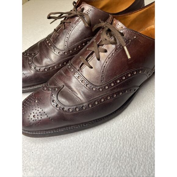 Vtg Brooks Brothers Devon England Men\'s Wingtip Dress Shoes Brown Leather 11.5 main image 9